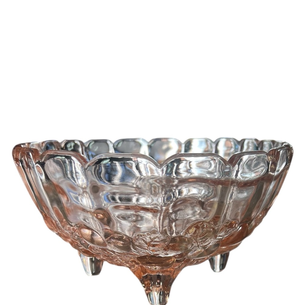 EUC ~ Vintage Pink Depression Glass Fruit Bowl, Indiana Glass Garland Pink